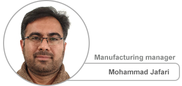 محمد جعفري، مدير التصنيع في شركة بلاط عرفان الدولية, www.eitile-co.com